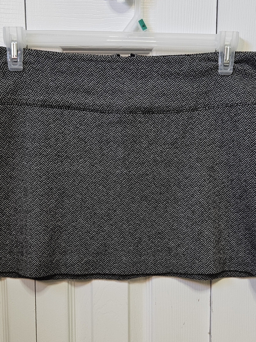 Y2K Heart Moon Star Tailored Black & White Herringbone Mini Skirt